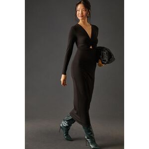 Favorite Daughter The Anywhere Cut Out Long Sleeve Maxi Dress - Black M